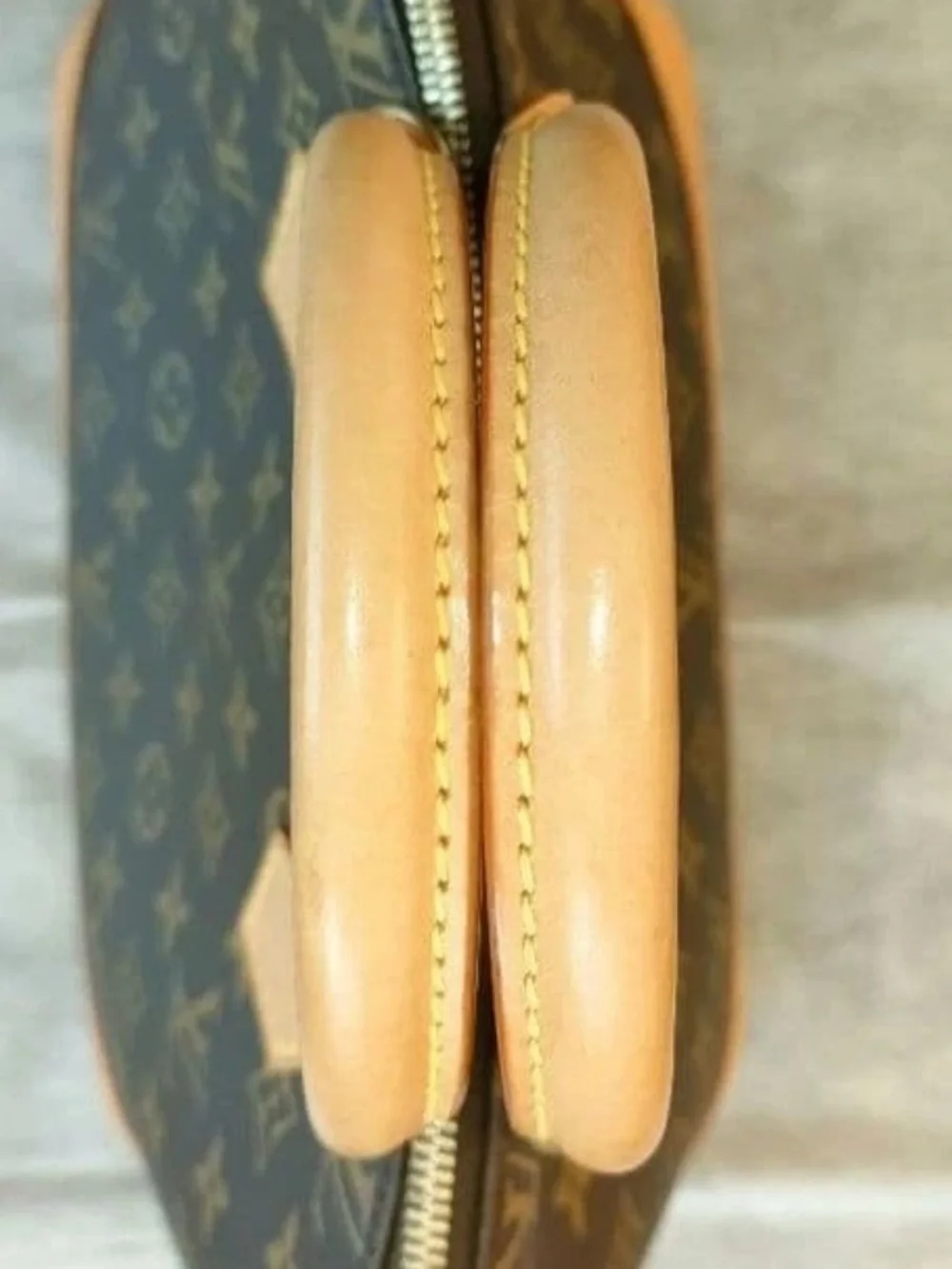 Louis Vuitton Monogram Alma Satchel in Brown and Tan